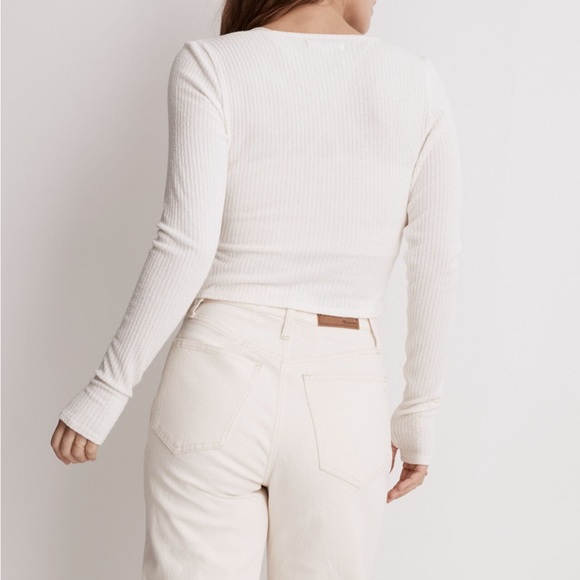 MWL Ribbed V-Neck Wrap Top - Picture 3 of 3